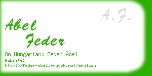 abel feder business card