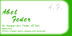 abel feder business card